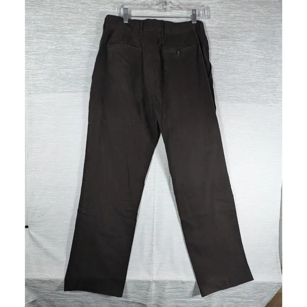 Banana Republic Straight Dress Chino Pants Mens Size 34x34 Brown 32x32 Measured